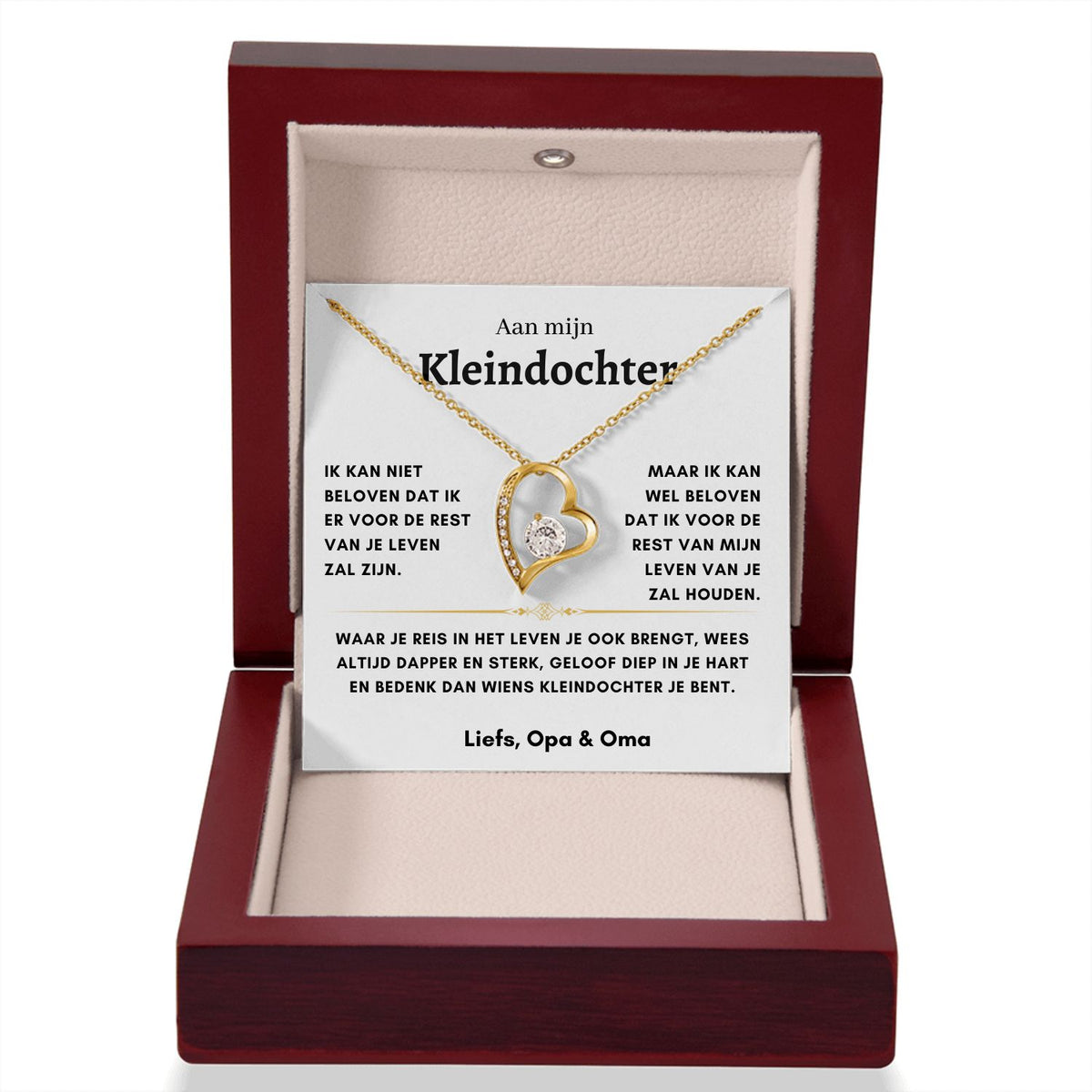 Kleindochter - Hart ketting - Liefs, Opa & Oma