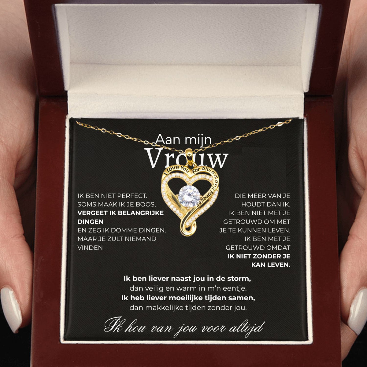 Hart ketting - I love you for always...