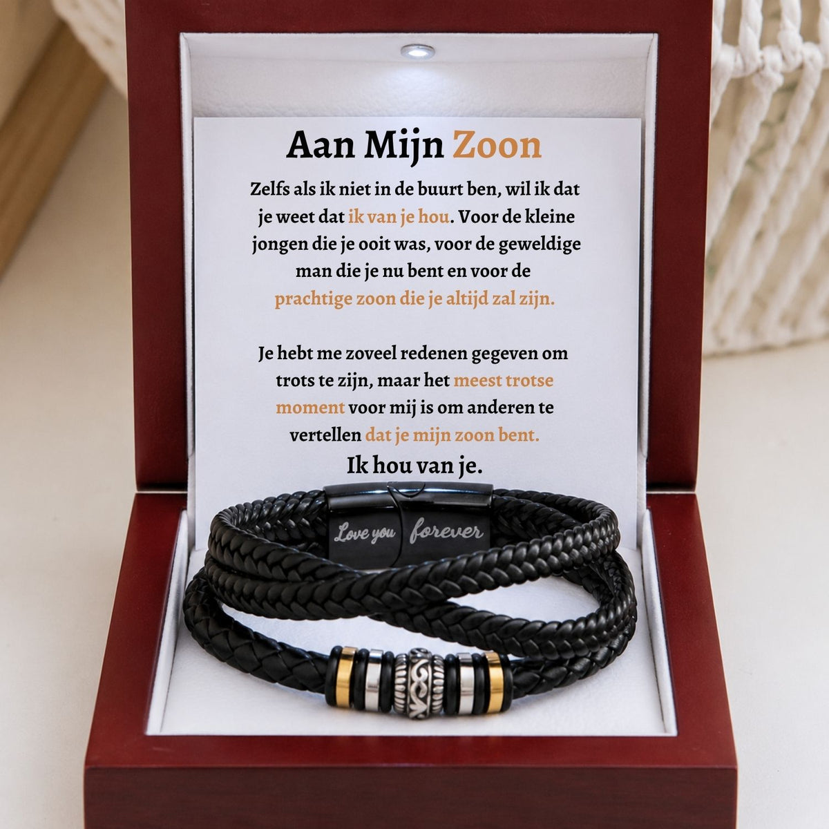 Mijn zoon Armband - Het meest trotse moment