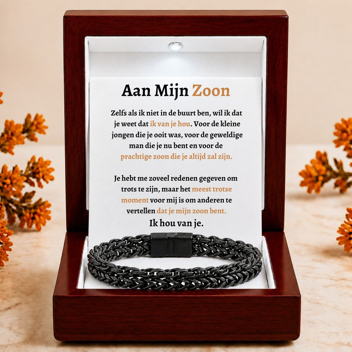 Aan mijn Zoon - Armband double chain
