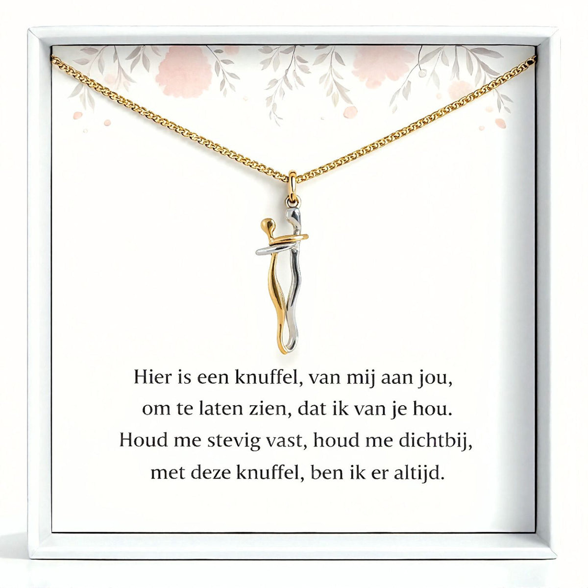 Gepersonaliseerde Knuffel Ketting | Cadeau voor Haar voor Hem | Met Gravure