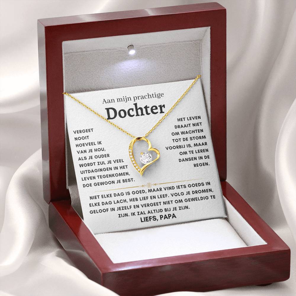 Dochter - Hart ketting - Liefs, Papa