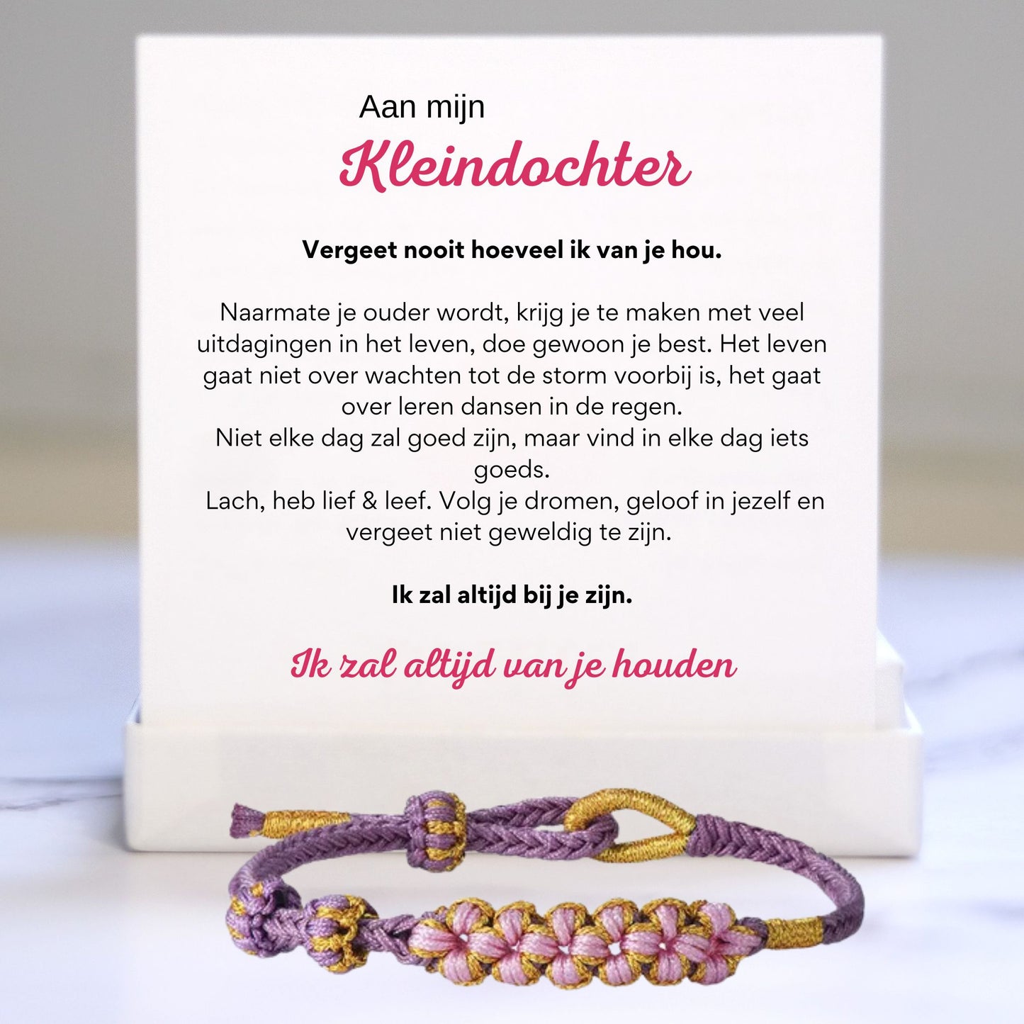 Bloesem knoop armband - Aan mijn kleindochter