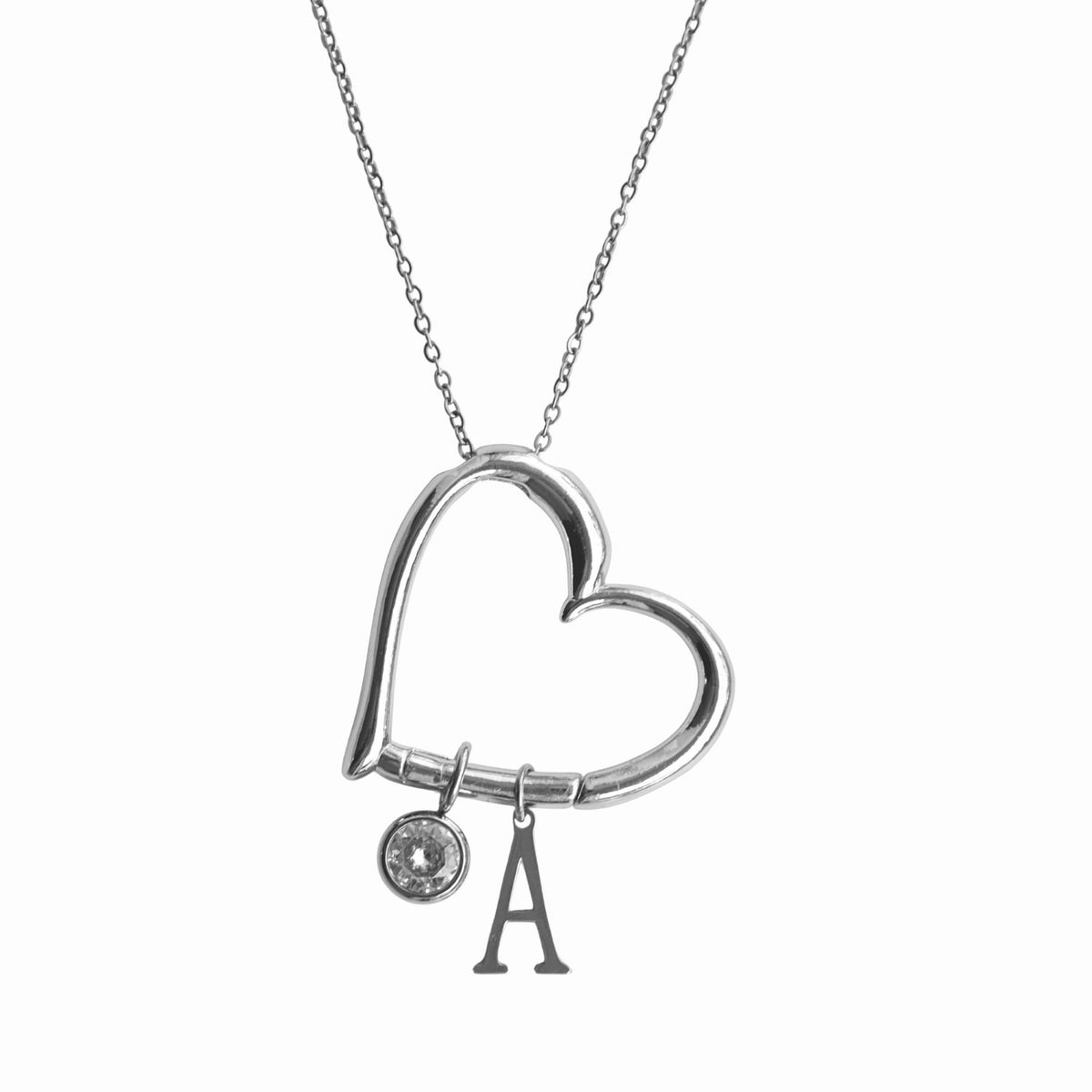 Hartketting met initialen - Gepersonaliseerde