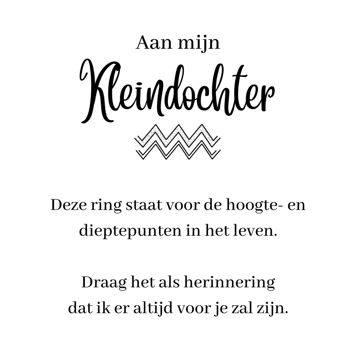 Hoogte- en Dieptepunten ring - Kleindochter