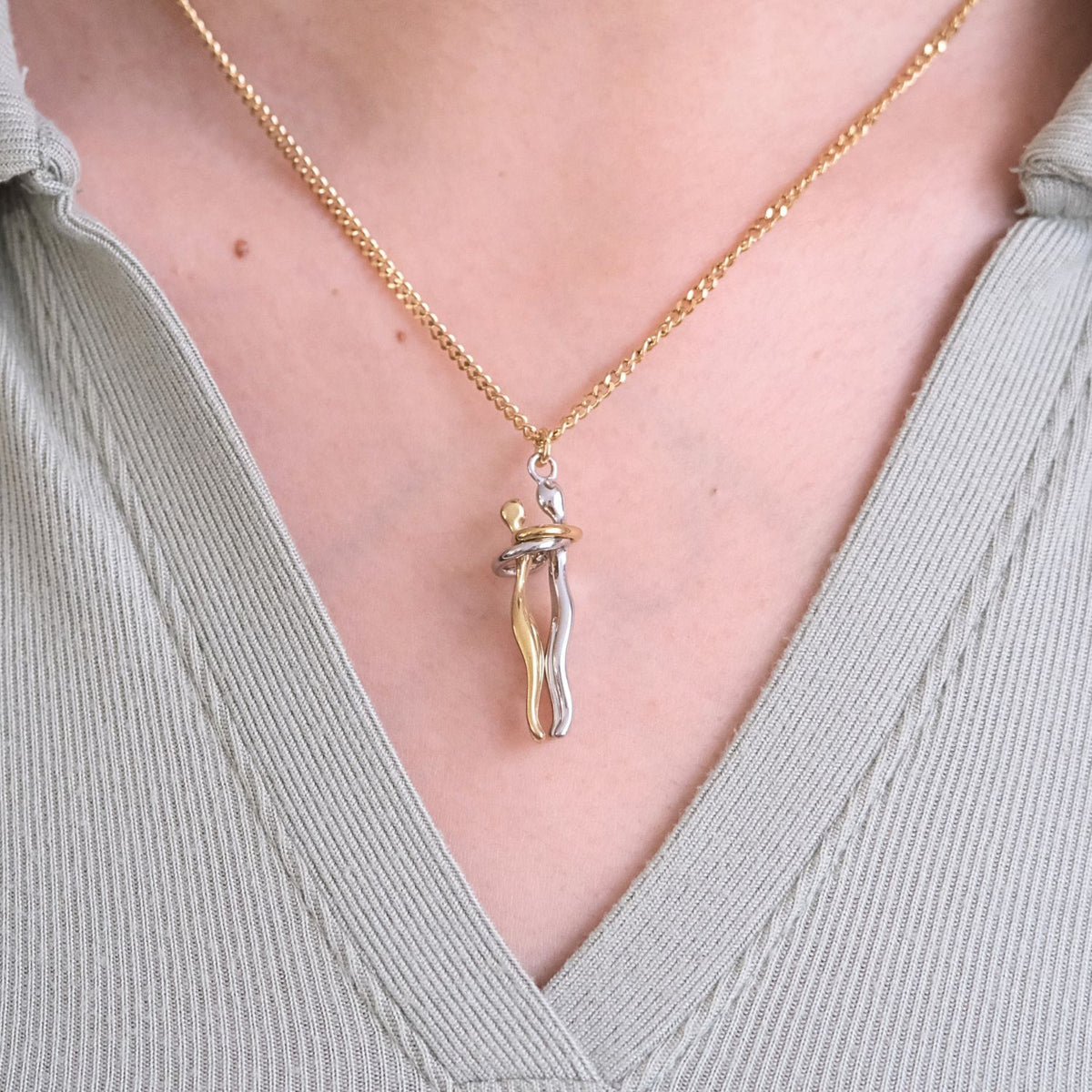 Eeuwige Roos Box - Knuffel ketting & Echte Roos