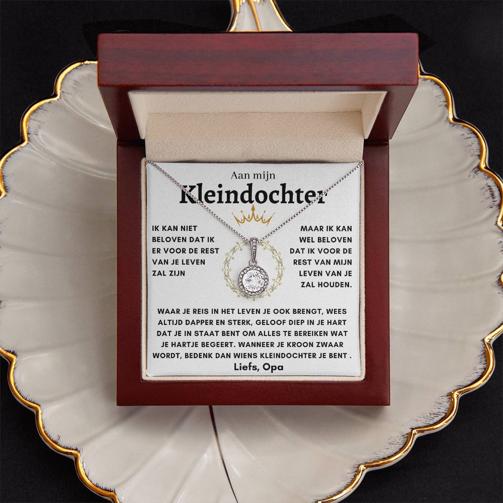 Aan mijn Dochter - Liefdesknoop Halsketting - Zet je kroon recht
