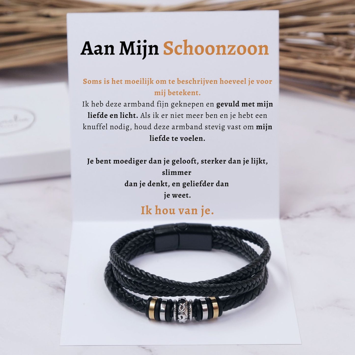 Aan Mijn Schoonzoon Armband - Vergeet nooit hoeveel ik van je hou