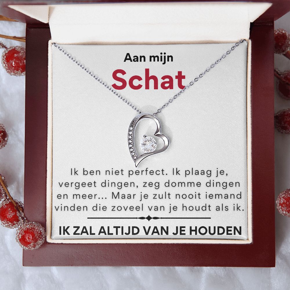 Schat, Ik ben niet perfect - Hart ketting