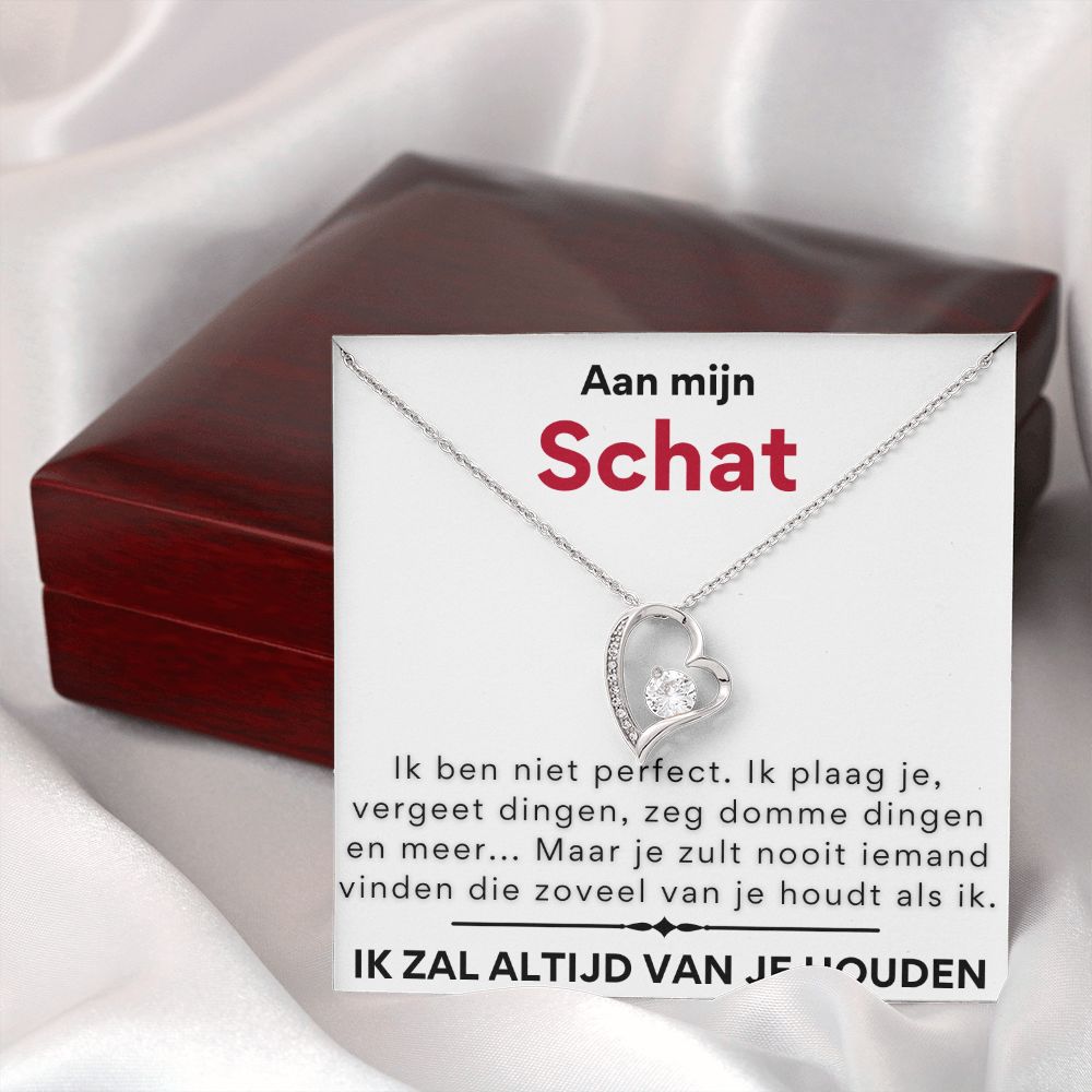 Schat, Ik ben niet perfect - Hart ketting
