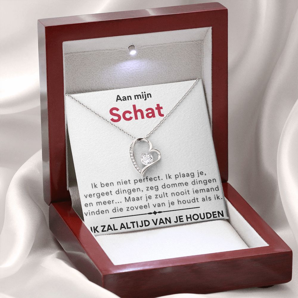 Schat, Ik ben niet perfect - Hart ketting