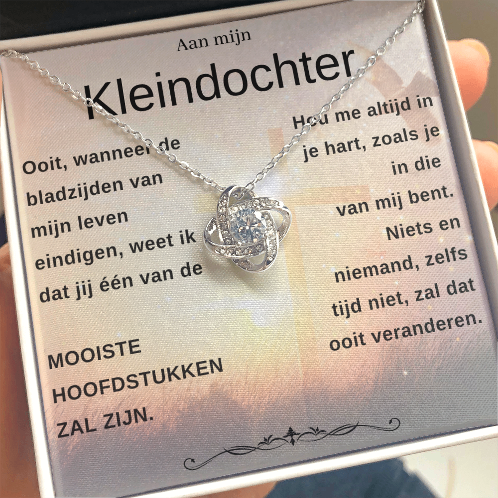 Aan mijn Kleindochter - Liefdesknoop Halsketting - Mooiste Hoofdstukken