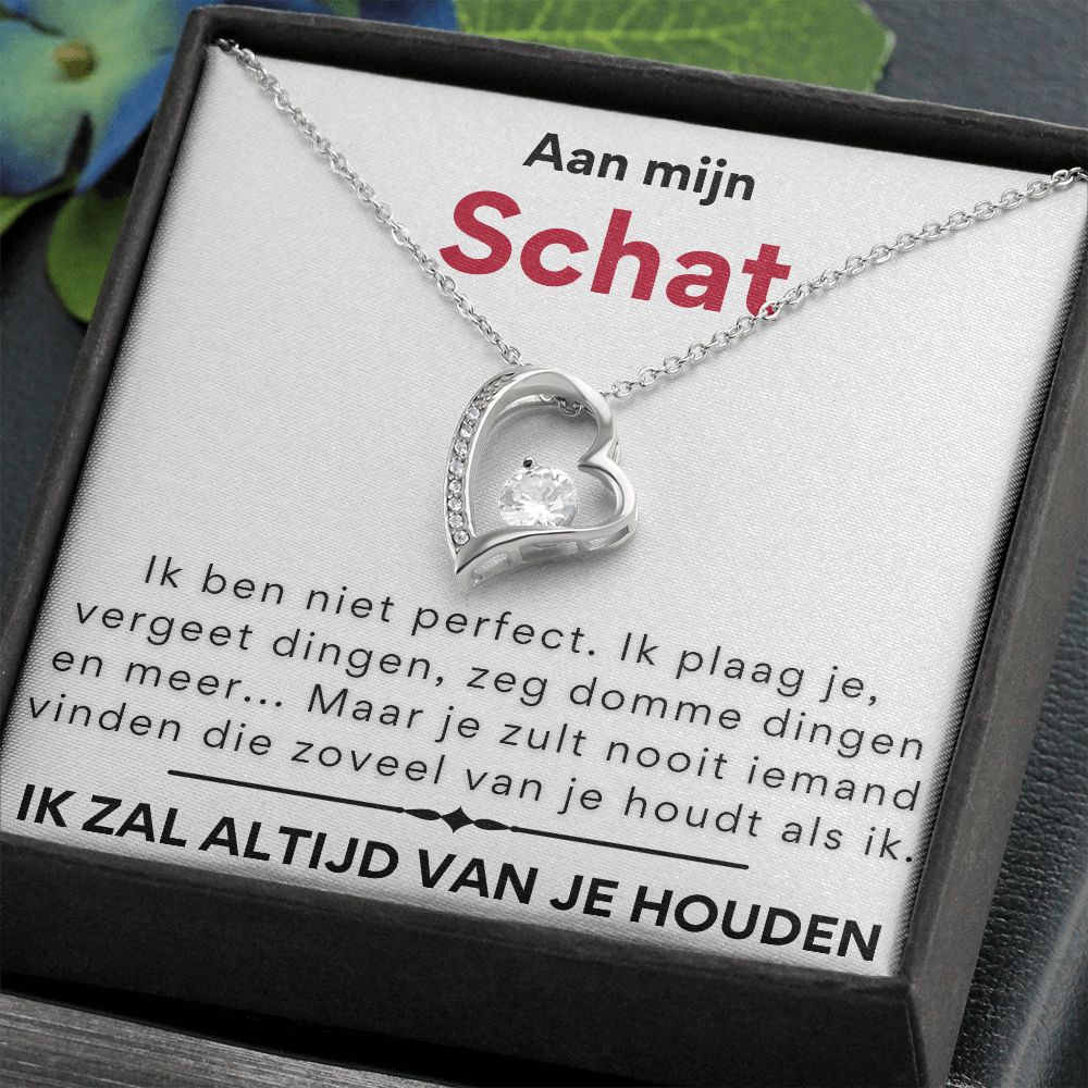 Schat, Ik ben niet perfect - Hart ketting