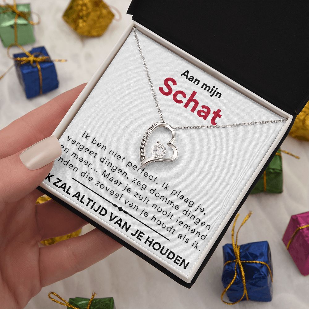 Schat, Ik ben niet perfect - Hart ketting