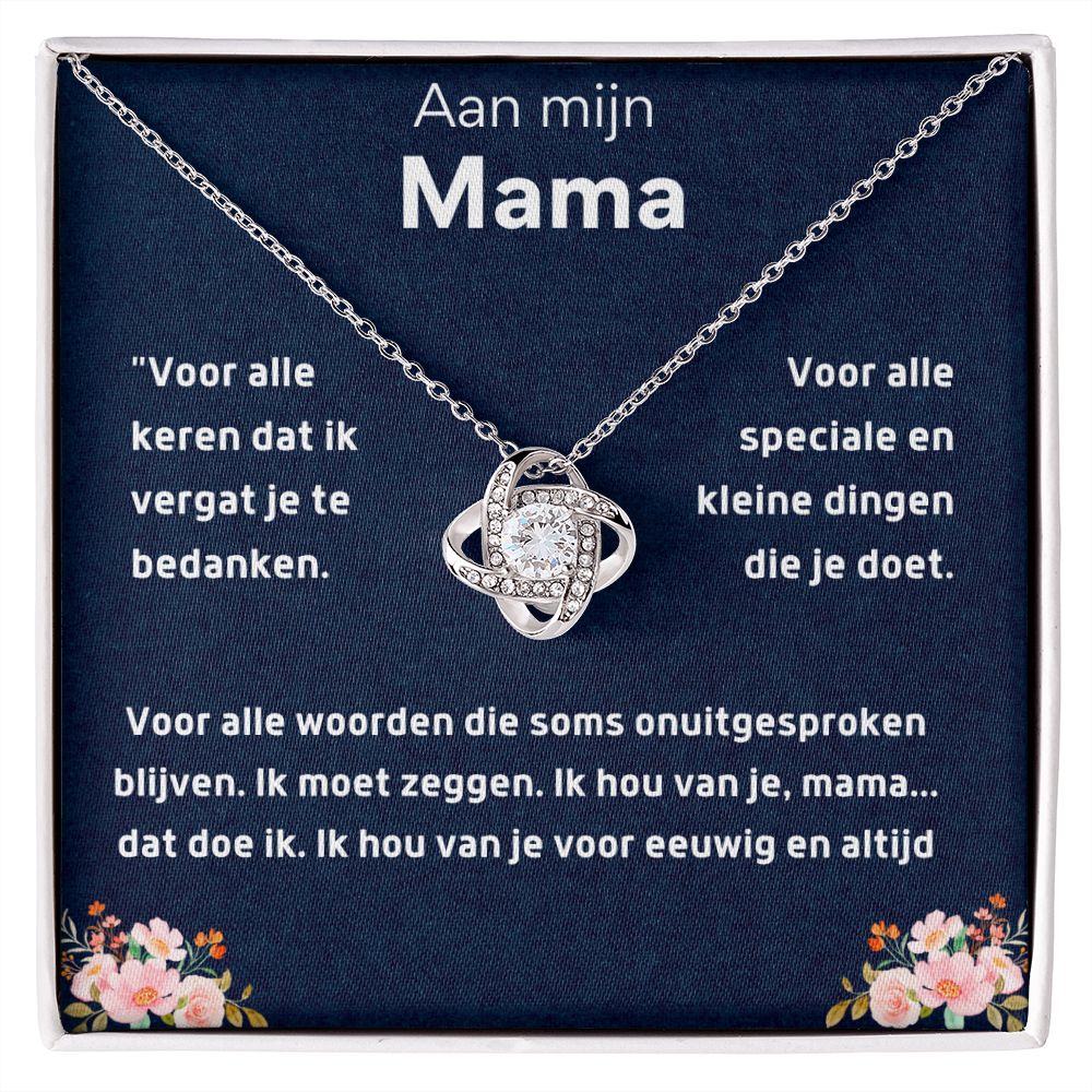 Aan mijn mama - Liefdesknoop Halsketting