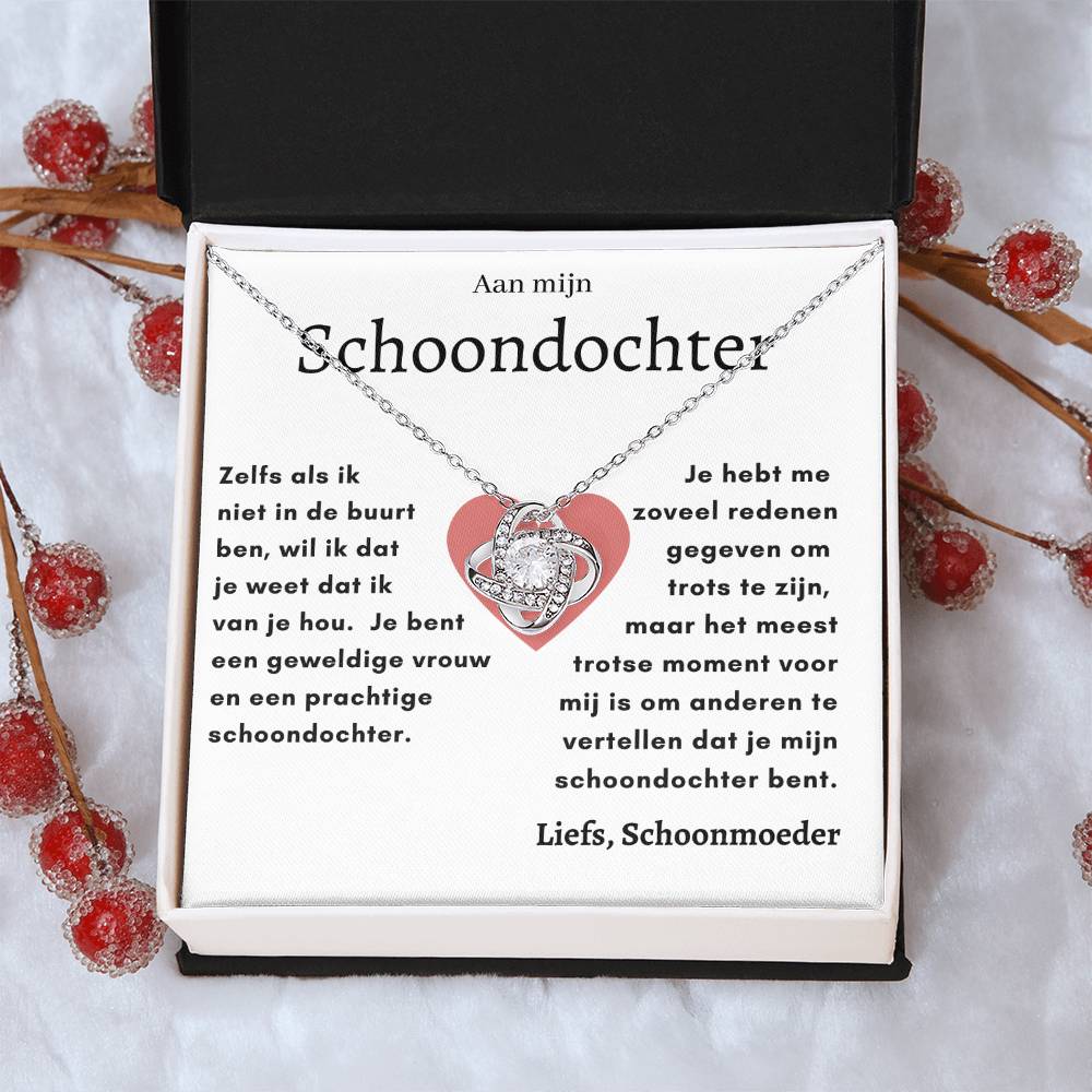 Aan Mijn Schoondochter - Meest trotse moment - Liefdesknoop Halsketting