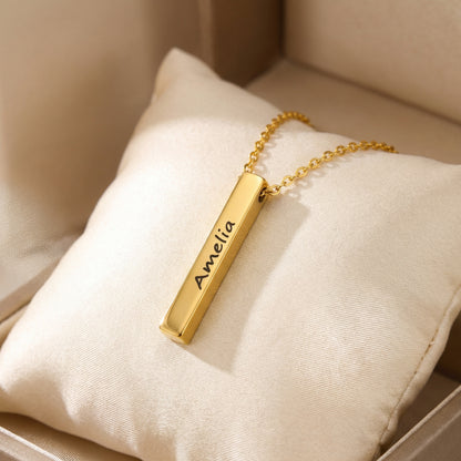 Ketting Bar met Gravure  – Draag Je Dierbare Altijd Bij Je