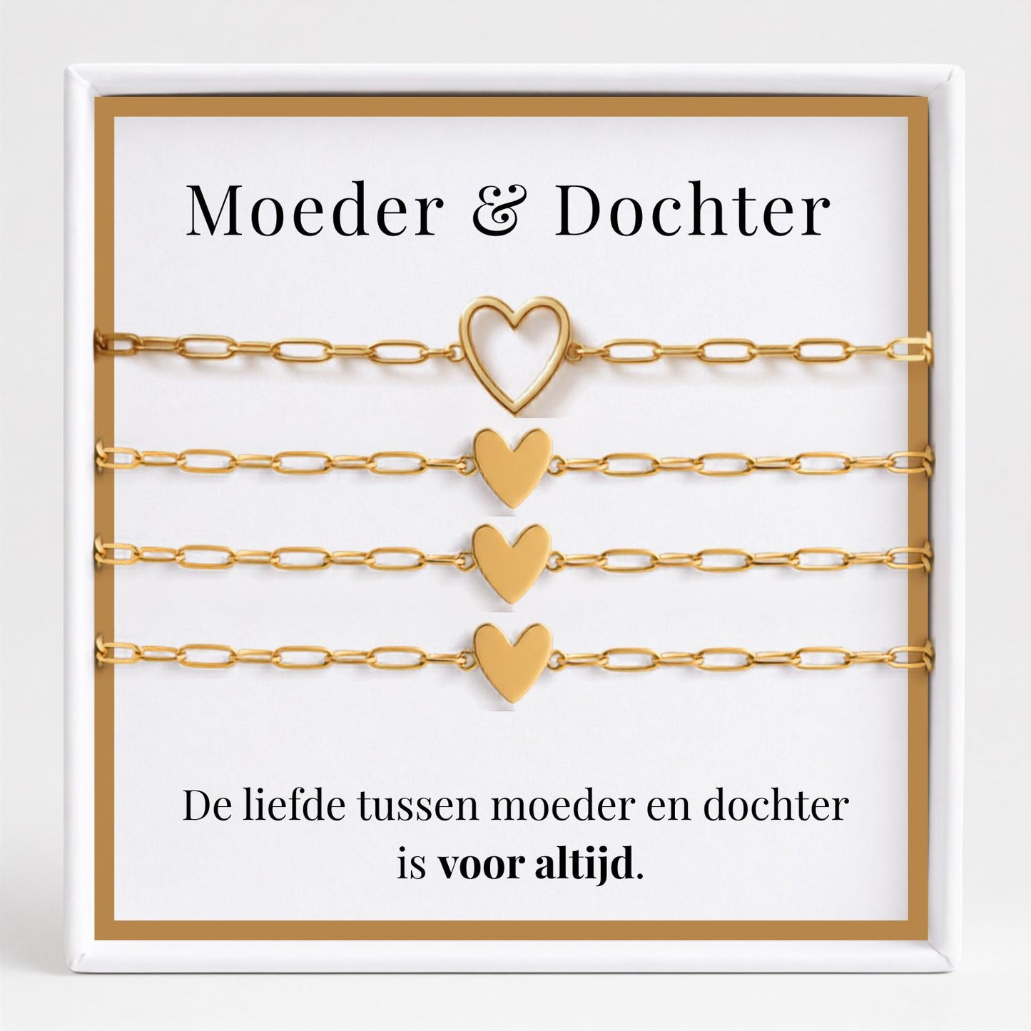 Moeder & Dochter Armband Set Hartje
