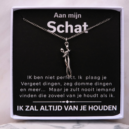 Knuffel Ketting - Aan mijn schat, ik ben niet perfect