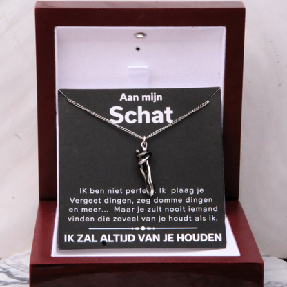 Knuffel Ketting - Aan mijn schat, ik ben niet perfect