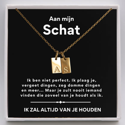 Initiaal ketting - Aan mijn schat