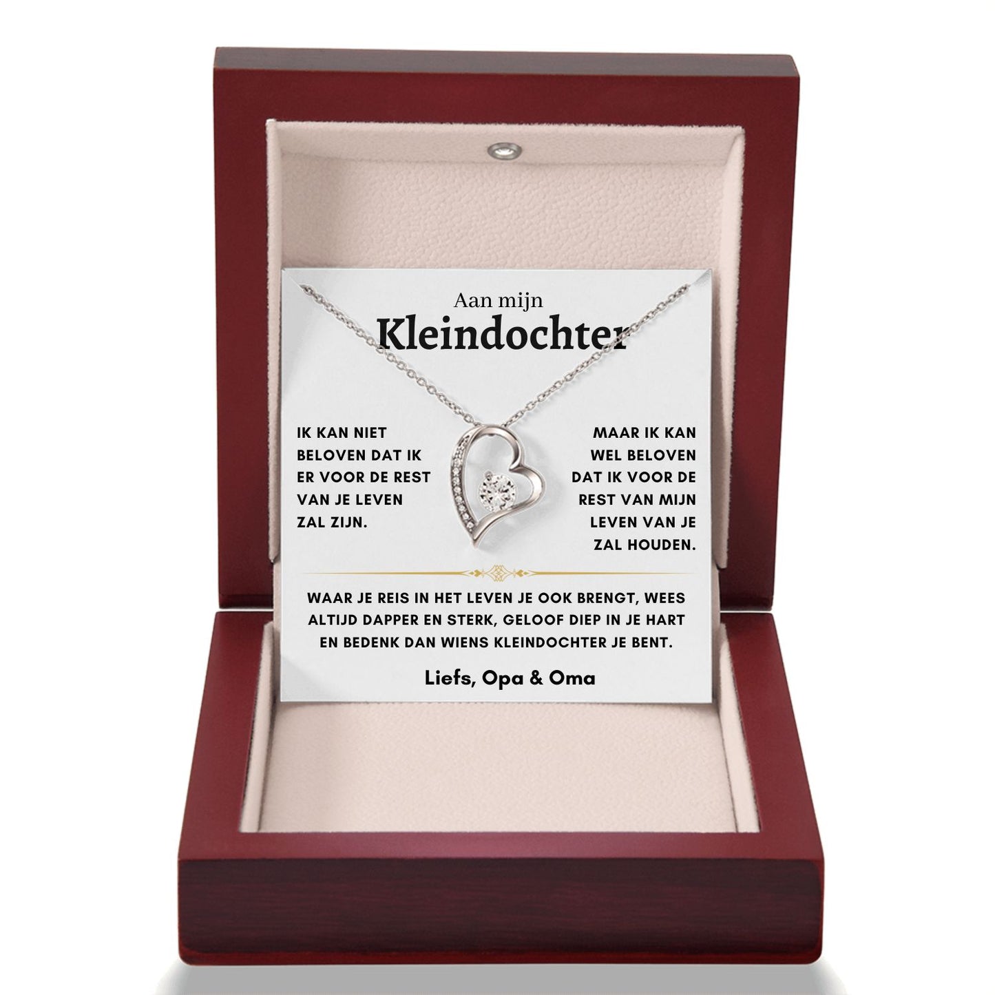 Kleindochter - Hart ketting - Liefs, Opa & Oma
