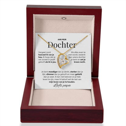 Aan mijn Dochter - Hart ketting - Liefs, Papa