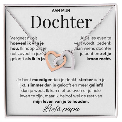 Aan Mijn  Dochter - Harten ketting - Liefs Papa