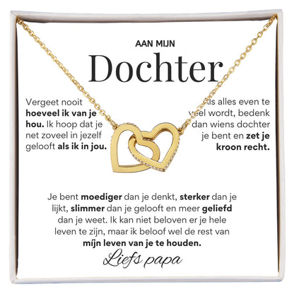Aan Mijn  Dochter - Harten ketting - Liefs Papa