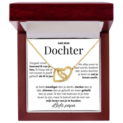 Aan Mijn  Dochter - Harten ketting - Liefs Papa