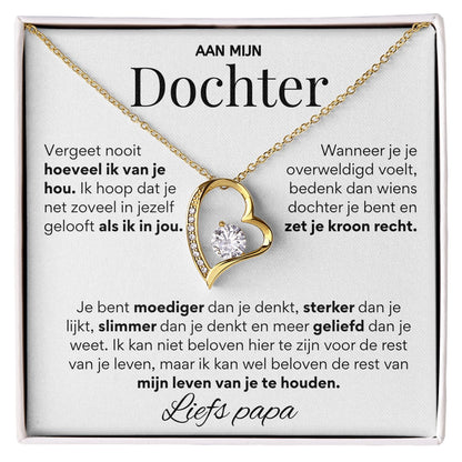Aan mijn Dochter - Hart ketting - Liefs, Papa