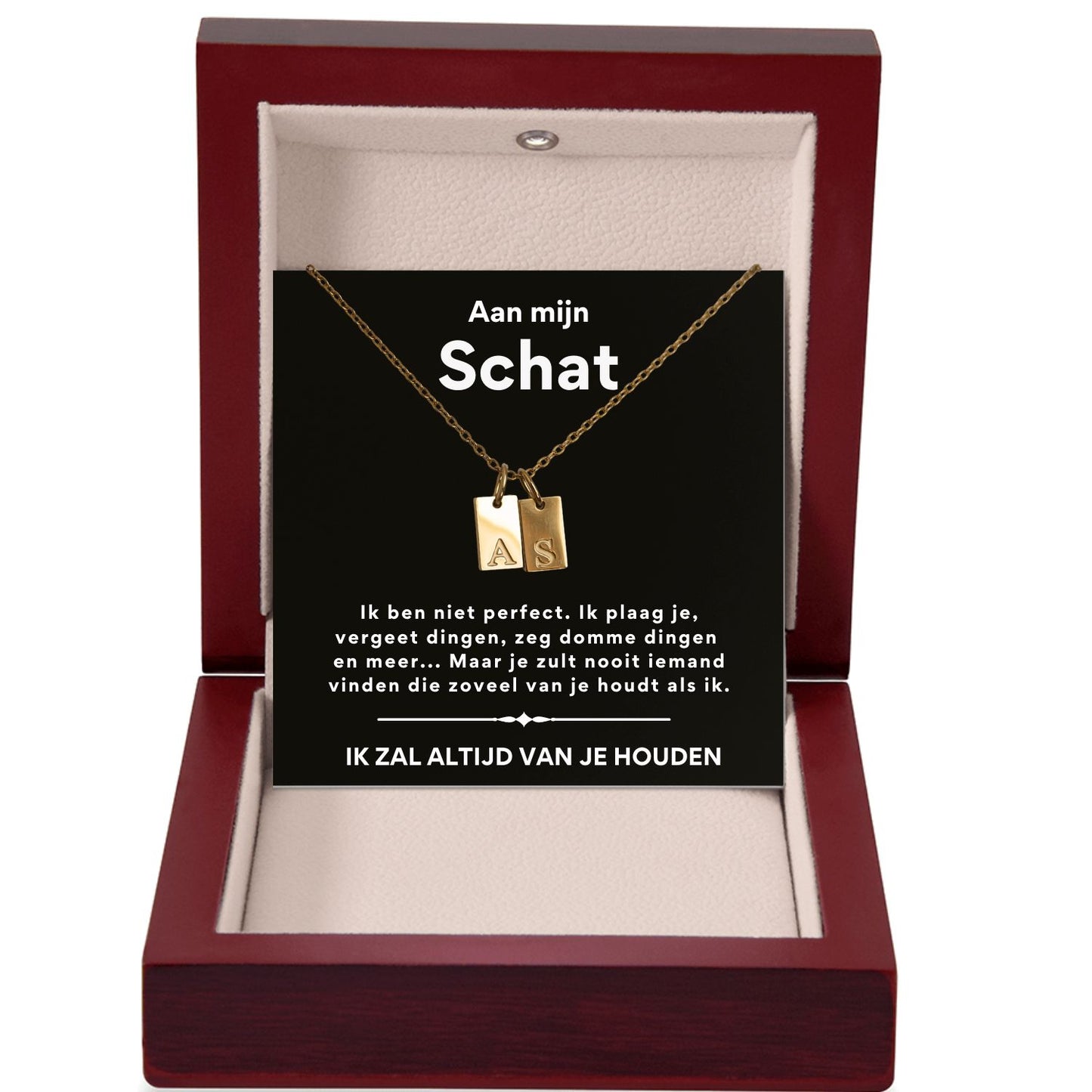 Initiaal ketting - Aan mijn schat