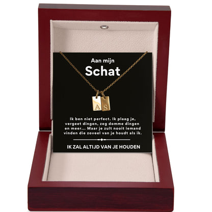 Initiaal ketting - Aan mijn schat