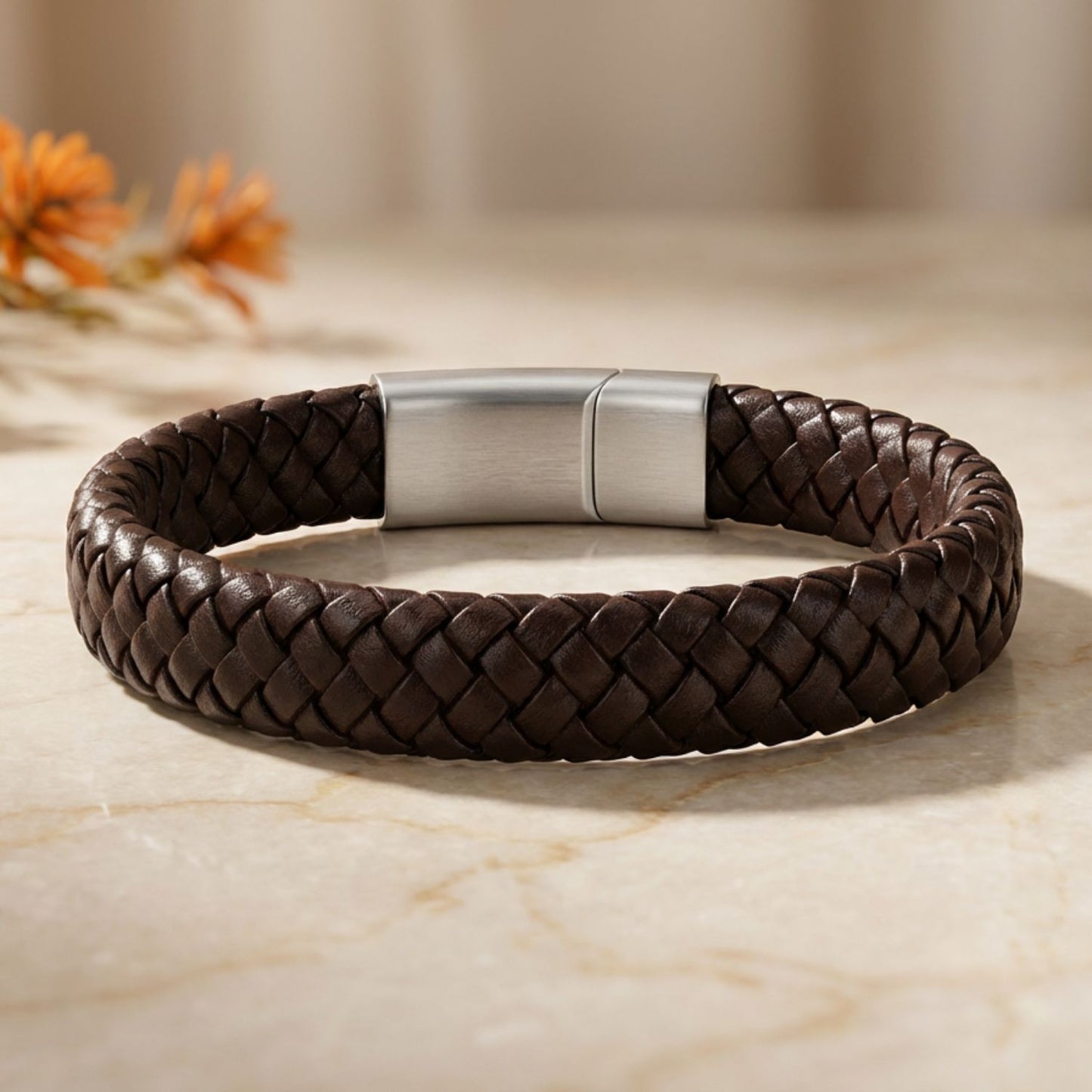 Gevlochten Armband met gravuur - Aan mijn man