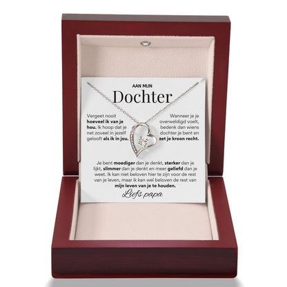 Aan mijn Dochter - Hart ketting - Liefs, Papa