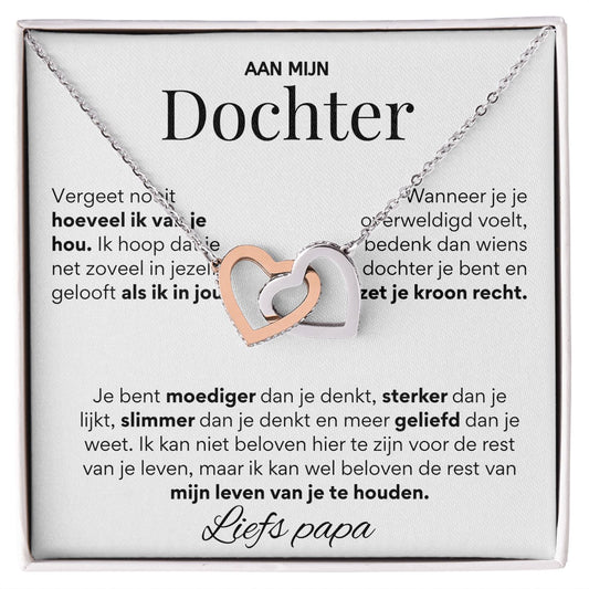 Aan Mijn  Dochter - Harten ketting - Liefs Papa T516