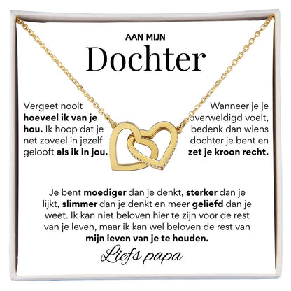 Aan Mijn  Dochter - Harten ketting - Liefs Papa T516