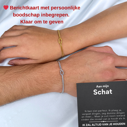 Liefdesknoop Armband - Aan mijn schat