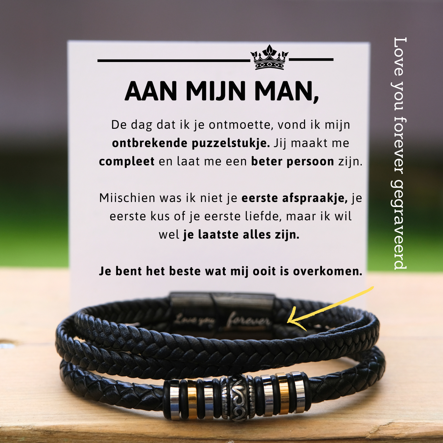 Aan mijn Man Armband