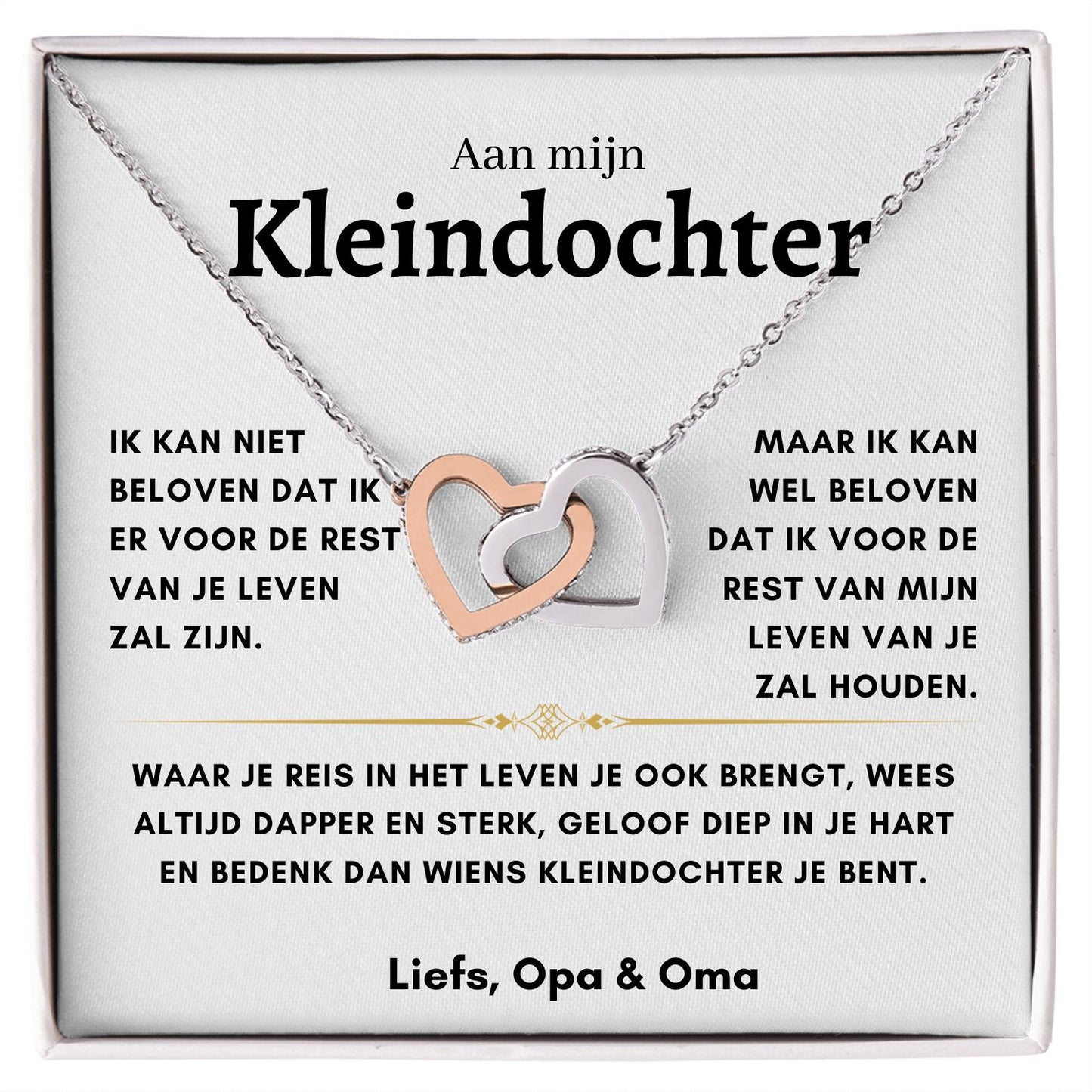 Kleindochter - Hartenketting - Liefs, Opa & Oma