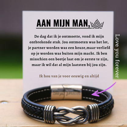 Aan mijn Man Armband Infinity