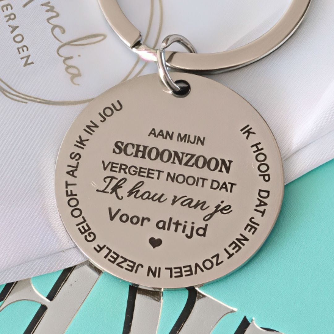 Familie sleutelhanger - Aan mijn Zoon/Dochter, Kleinzoon/Kleindochter & Schoonzoon/Schoondochter