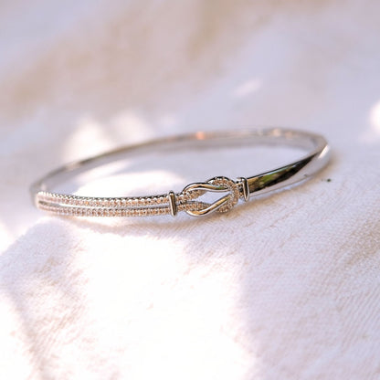 Moeder & dochter - Altijd In Mijn Hart - Liefdesknoop bangle armband