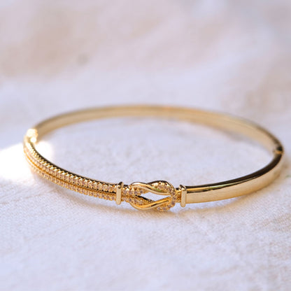 Moeder & dochter - Altijd In Mijn Hart - Liefdesknoop bangle armband