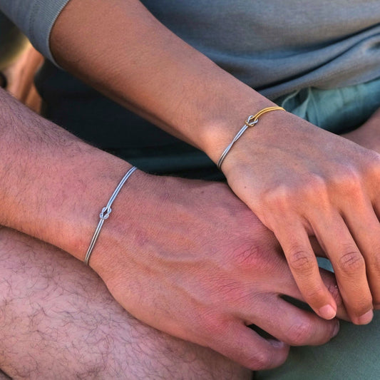 Set van 2 Liefdesknoop Armband - Aan mijn schat 1+1