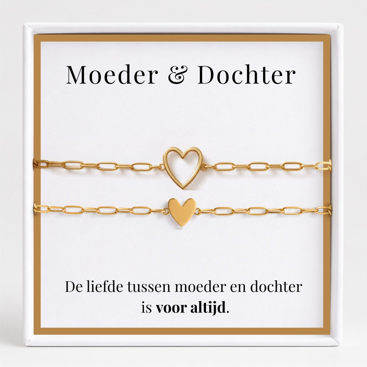 Moeder & Dochter Armband Set Hartje