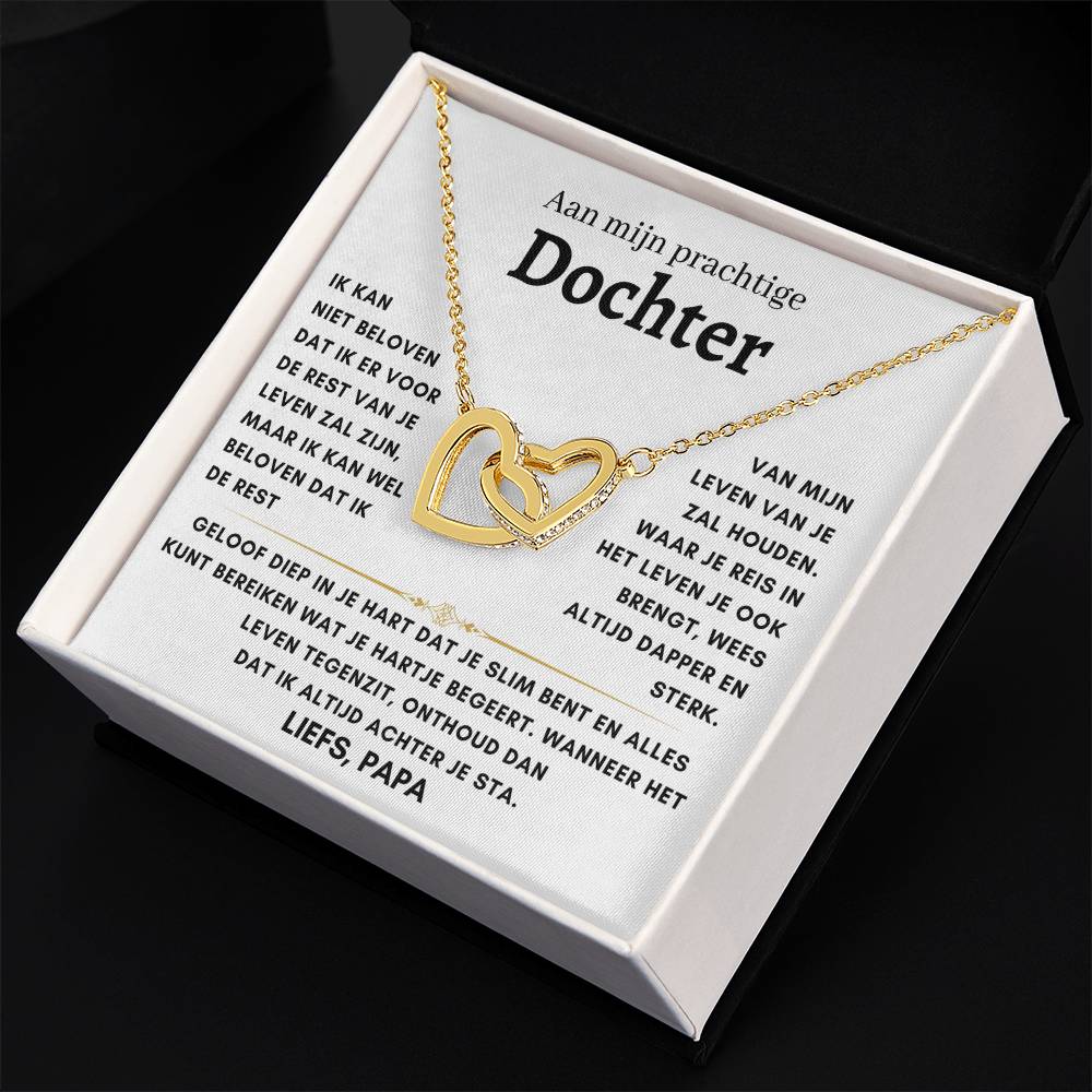 Aan Mijn Prachtige Dochter - Harten ketting - Liefs Papa