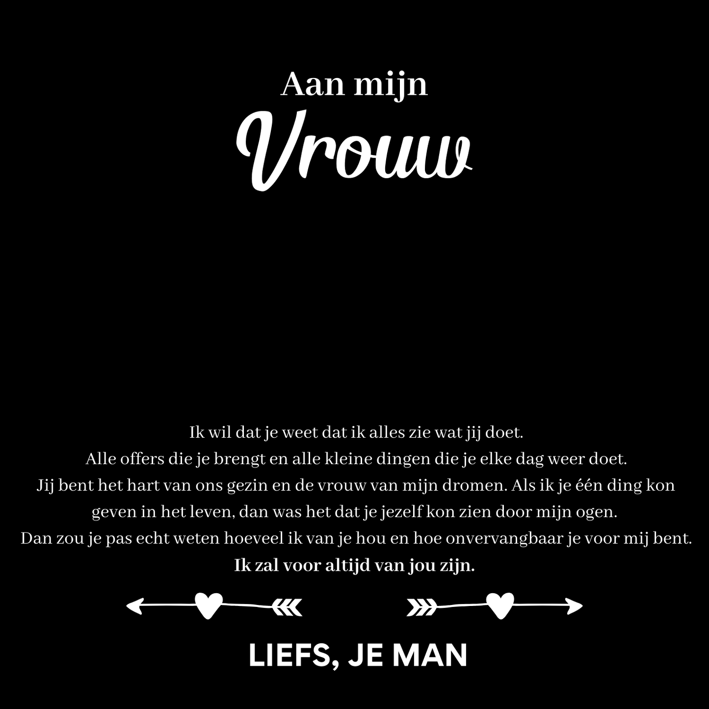 Gegraveerde Kralenketting - Aan mijn vrouw