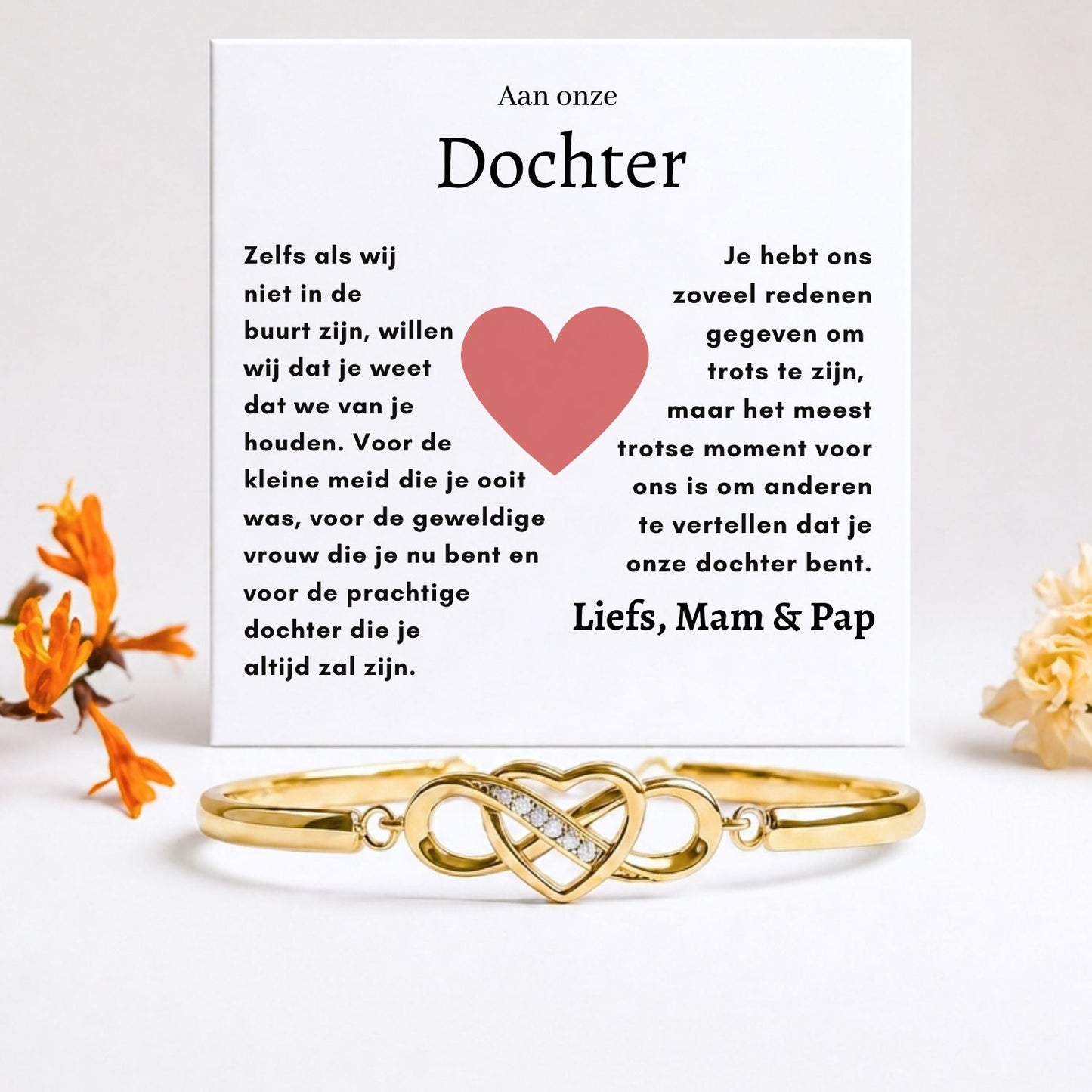 Aan mijn Dochter - Armband Infinity met Gravure