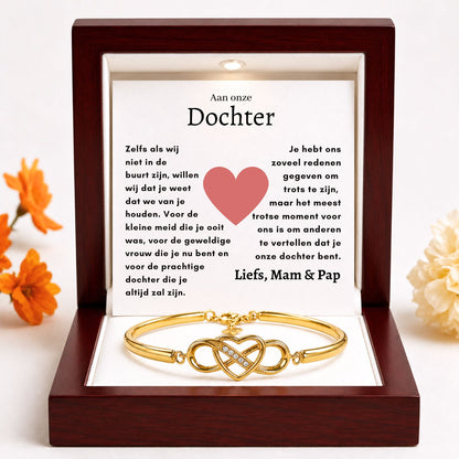 Aan mijn Dochter - Armband Infinity met Gravure